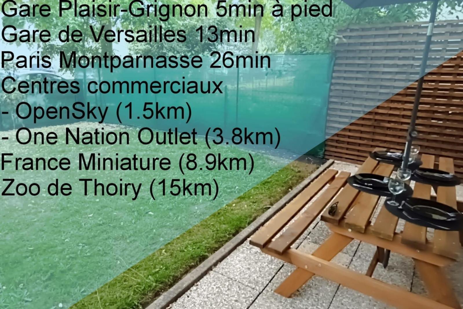 Detente & Jardin By Beds4Wanderlust - Charmant T2 Avec Jardin - Gare Plaisir-Grignon, Versailles 20Km Esterno foto